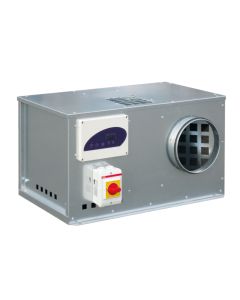 Caisson C4 régulé, 1200 m3/h, coudé à 90°, inter de proximité