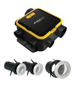 Kit VMC simple flux EasyHOME Auto COMPACT + 3 grilles de ventilation BIP