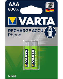 Accu téléphone AAA/HR03 800 mAh. Blister x2