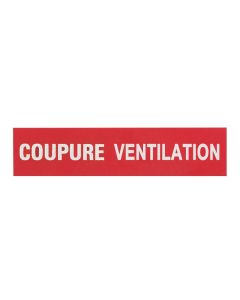 Etiquettes autocollantes (3) ''coupure ventilation'' pour coffrets de sécurité