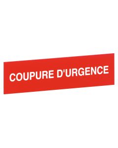 Etiquette autocollante ''coupure d'urgence'' - pour coffret référence : 038094 de la marque Legrand