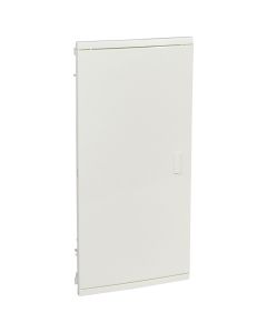 Coffret modulaire encastré 4 rangées 48+8 modules porte isolante galbée blanche