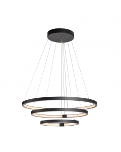  Image ONE TRIPLE, suspension intérieure, noir, LED, 65W, 3000K/4000K, variable Dali