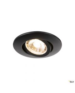  Image Easy-install slim led, encastré de plafond intérieur, rond, noir mat, led, 6,2w,